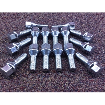   Lug Bolt SET (16x) 28mm - Chrome - 12x1.25 - 17mm Hex - NEW