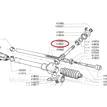 Steering Rack Pinion Gear (Fiat X1/9, 128) - OE NOS