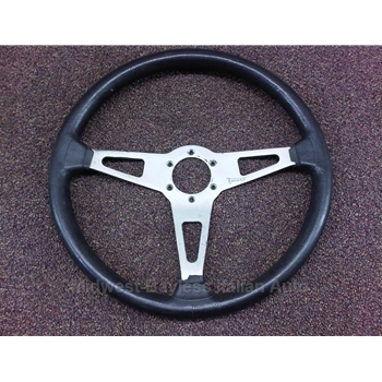 Steering Wheel - 15" Black Rubber - Ferrero (Fiat Pininfarina 124 Spider 1979-85) - U7.5