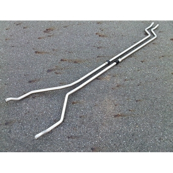      Coolant Tube Under Car Pair Left + Right Stainless w/Joiner Nuts (Fiat Bertone X1/9 All) - NEW