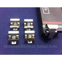 Brake Pad Anti-Rattle Spring - Late Style SET 4x (Fiat 124, X1/9, 131, 128, Scorpion) - NEW