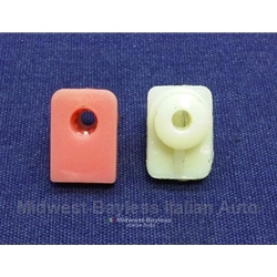 Nylon Clip Well Nut - Red #10 - Front Grille (Fiat Bertone X1/9, 124, 128 All) - OE