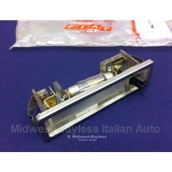 Courtesy Light w/Stainless Surround (Fiat 124 Spider Coupe 1968-82, 128 Coupe + Other Italian) - OE NOS