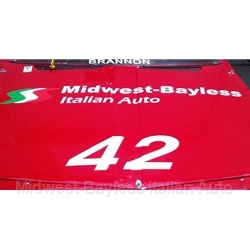 Decal "Midwest-Bayless Italian Auto" - 48 Inches