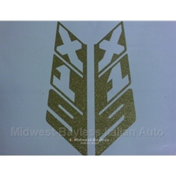    Restoration Decal "X19" Vertical Sail Left+Right Pair Gold (Fiat Bertone X1/9) - OE NOS