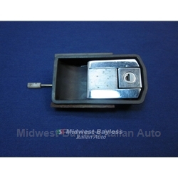 Door Handle Exterior LEFT No Key - Chrome (Fiat Bertone X1/9 1973-84 + Ferrari, Lamborghini) - U8