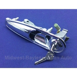   Door Handle Exterior Left w/Key (Fiat Pininfarina 124 Spider 1979-85 + Alfa Romeo) - OE