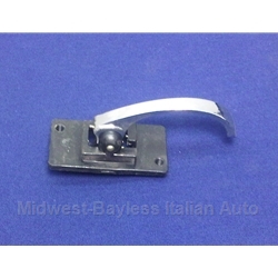 Door Handle Interior - Chrome Metal (Fiat 124 Sedan, 128, 500L) - OE NOS