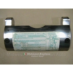 Emissions Control Manifold Plate Tag (Bertone X1/9 1984) - U8