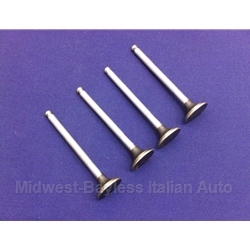 Exhaust Valve SET 26mm - Round Keeper (Fiat 850 All / Late 903cc) - NEW