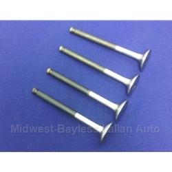 Exhaust Valve SET 26mm - Round Keeper (Fiat 850 All / Late 903cc) - OE