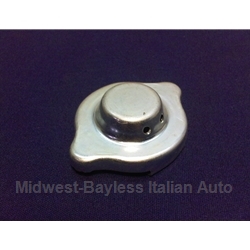 Coolant Expansion Overflow Tank Cap - Metal (Fiat 124, 131, 128, 850 + Other Italian) - OE NOS