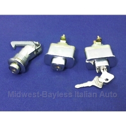 Fiat 850 Exterior Door Locks Set W Matching Keys Glove Box Lock