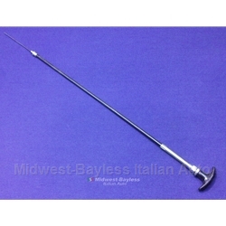  Front Trunk Hood Release Cable - Assembly (Fiat X1/9 1973-78) - OE NOS