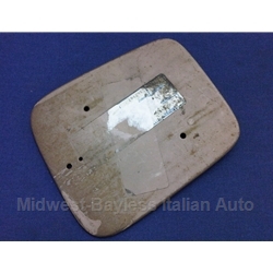 Fuel Filler Door w/Holes for Unleaded Emblem (FIat 124 Spider 1976-78 North America) - OE NOS