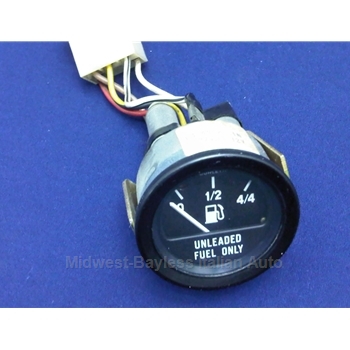 Fuel Gauge w/Pump and UNLEADED FUEL ONLY Ideogram (Fiat 124 Spider 1979-82) - U8