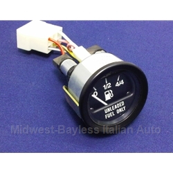 Fuel Gauge w/Pump Ideogram UNLEADED (Fiat Pininfarina 124 Spider 1982-85) - OE NOS