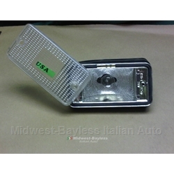 1973-1974 FIAT 124 WAGON CLEAR BACKUP LENS /ASSEMBLY - NEW
