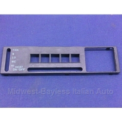 Heater Control Lever Cover w/AC (Fiat X1/9 1979 + 1980-86) - U8