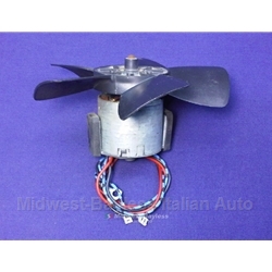 Heater Fan Blower Motor w/Blade 180mm (Fiat Pininfarina 124, 850, X1/9, All) - U8