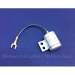 Ignition Condenser - Short Wire (Fiat 124, 131 1975-78 w/Marelli S144CBY Dist.) - NEW