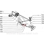 Brake Compensator Rod End Steel Sleeve (Fiat 124 All) - OE NOS