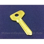 Key Blank - Door/Trunk 3-Series (Fiat X1/9 1985-88, 124 Coupe/Sedan, 131, 128) - NEW