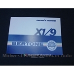 Owners Manual (Bertone X1/9 1983-84 North America w/FI) - NEW