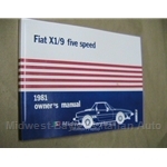Owners Manual (Fiat X1/9 1981) - NEW