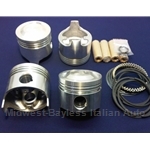 Piston Set 84.6mm DOHC - 8mm High Compression (Fiat Pininfarina 124, 131, Lancia Beta All 1.8/2.0) - NEW