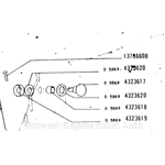 Quarter Window Glass Latch Rubber Sealing Washer (Fiat 128 All, 131) - OE NOS