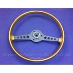 Steering Wheel - 15" Wood Grain (Fiat 124 Spider/Coupe, 850 Spider/Coupe through 1972) - U8.5