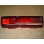 Tail Light Lens Right Lower Red Stars (Fiat 124 Coupe 1970-72) - OE NOS