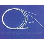 Trunk + Engine Cover Release Cable PAIR 2x Braided (Fiat Bertone X1/9 All) - NEW