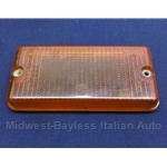 Turn Signal Lens Front Left / Right AMBER (Fiat 124 Spider, 131, X1/9, Lancia Beta 1975-On) - U8
