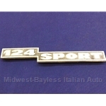 Badge Emblem "124 Sport" (Fiat 124 Spider 1973-74) - U7
