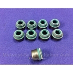 Valve Stem Seal SET 7mm Rubber (Fiat 850 w/903cc + Other Fiat) - NEW