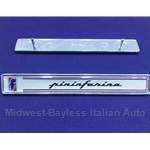 Badge Emblem "f Pininfarina" (Pininfarina 124 Spider 1983-85) - OE NOS