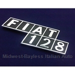 Badge Emblem "Fiat 128" (Fiat 128 1972-76) - OE NOS