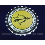 "C. ALQUATI APPLICAZIONI SPECIALI" racing Decal 12 1/2" round