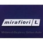 Badge Emblem "mirafiori L" (Fiat 131 Brava) - OE NOS