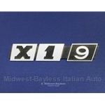 Badge Emblem "X1 9" (Fiat X1/9 1973-78) - RECONDITIONED