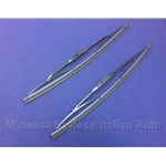 Wiper Blade Pair 15" (Fiat Bertone X1/9, 128, 131 All + 124 Spider 1979-85) - NEW