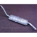 Exhaust Muffler w/Chrome Tip (Fiat 124 Coupe 1968-on) - NOT SPIDER!