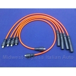 Spark Plug Wire Set - PREMIUM Red (Fiat 850) - NEW