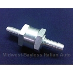 Check Valve for Fuel Supply 7mm (Fiat Lancia All Carbureted) - NEW ALUMINUM