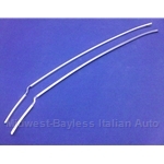 Door Edge Protector Stainless Trim SET (Fiat 128 SL Coupe / 3P) - OE NOS