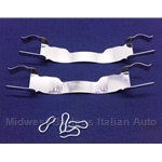 Brake Caliper Brake Pad Anti-Rattle Spring / Wedge Clip KIT (Fiat 124, X1/9, 128, 131, Lancia Scorpion) - NEW