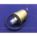 Oil Pressure Gauge Sending Unit - w/Wire (Lancia Beta + Fiat X1/9 SOHC, 124) - NEW