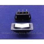 Heater Defrost Fan Switch w/Chrome Rocker (Fiat 124, 850, 128) - NEW